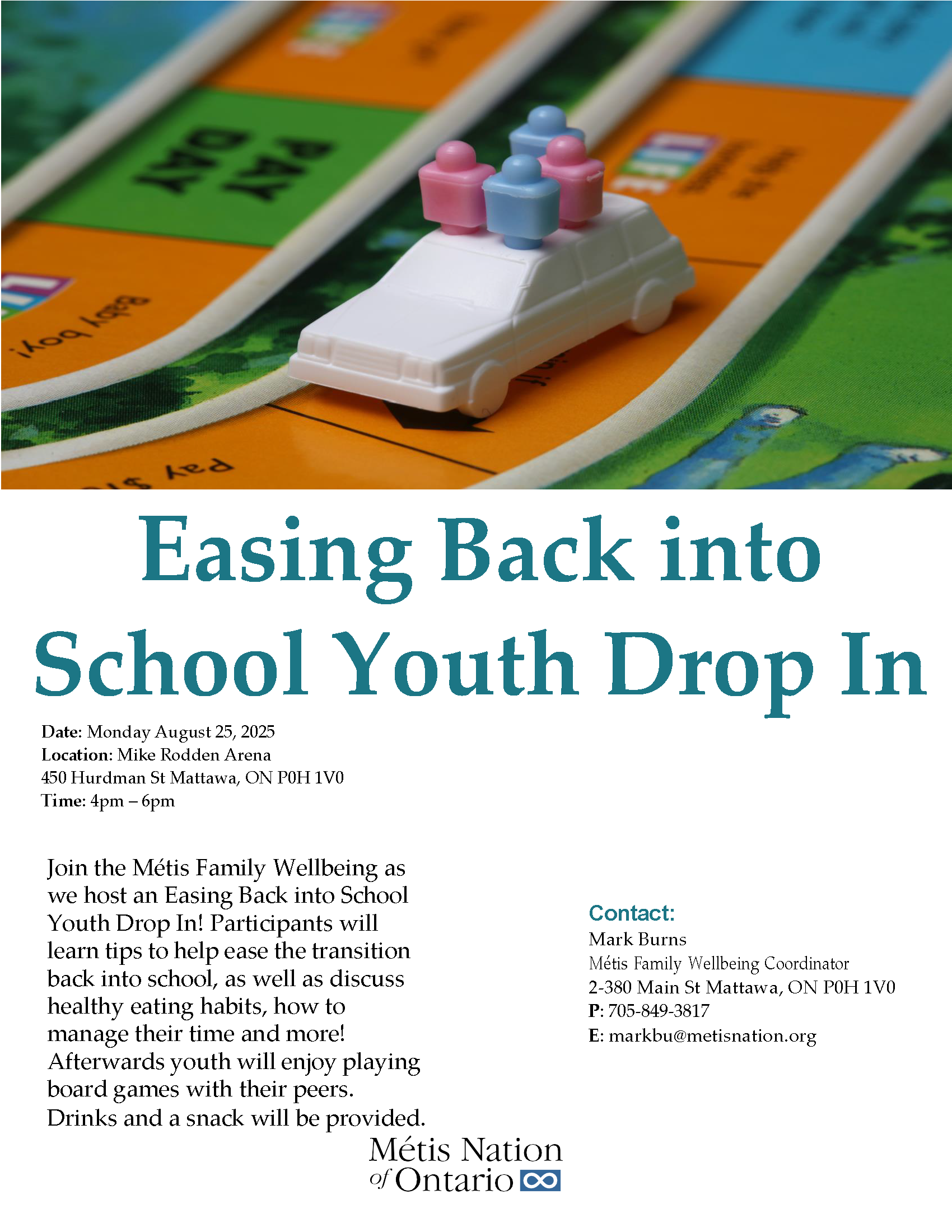Event image Easing back to school Youth drop-in