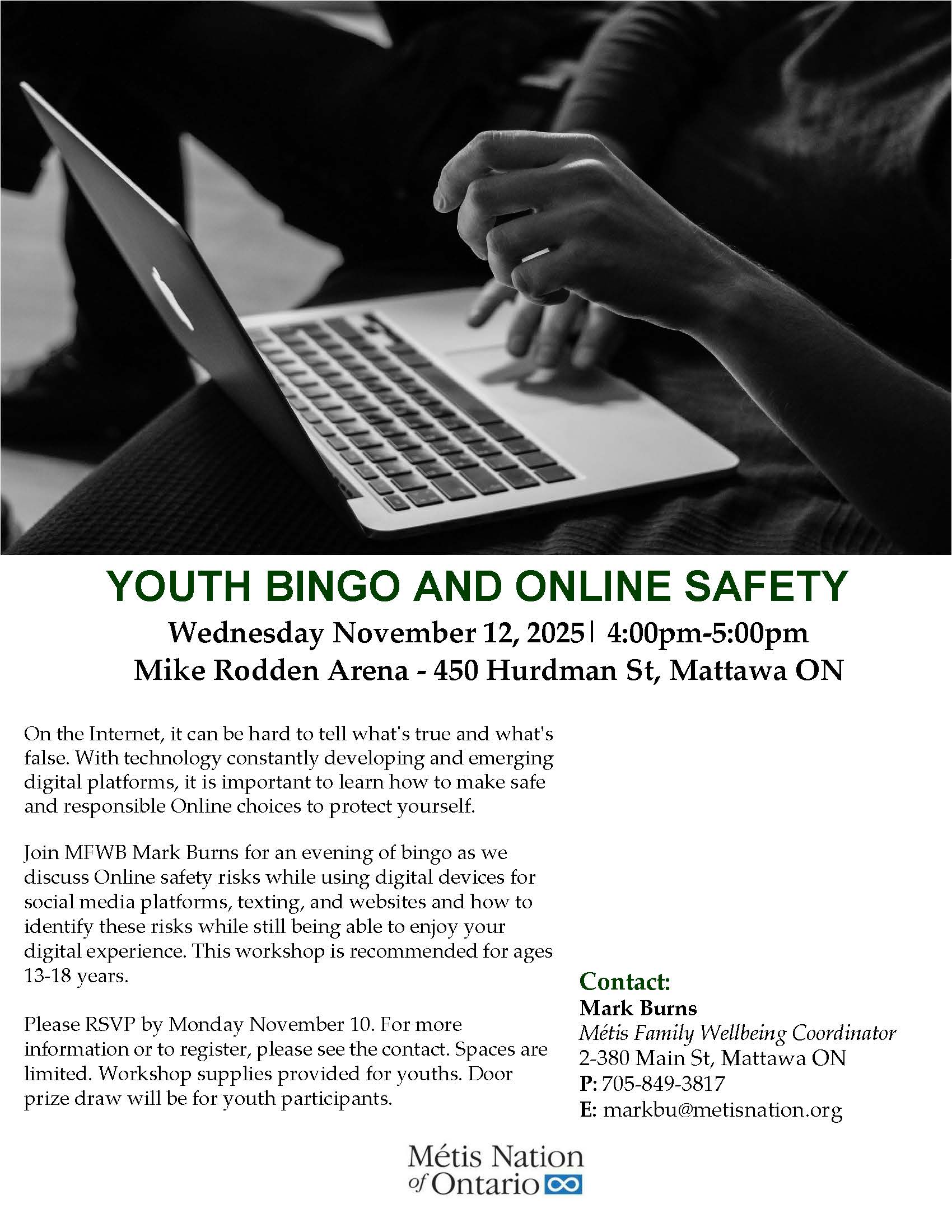 Event image Youth Bingo and Online Safety