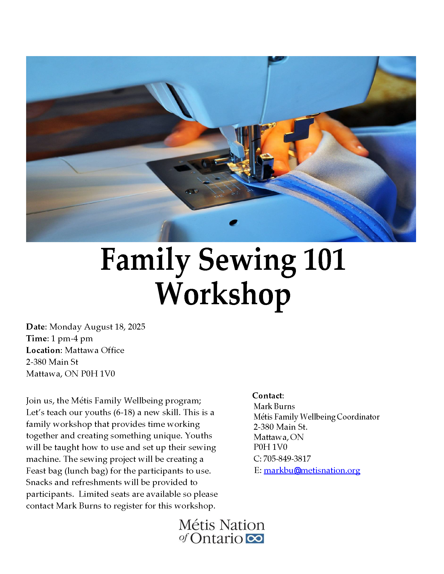 Event image Family Sewing 101 Workshop