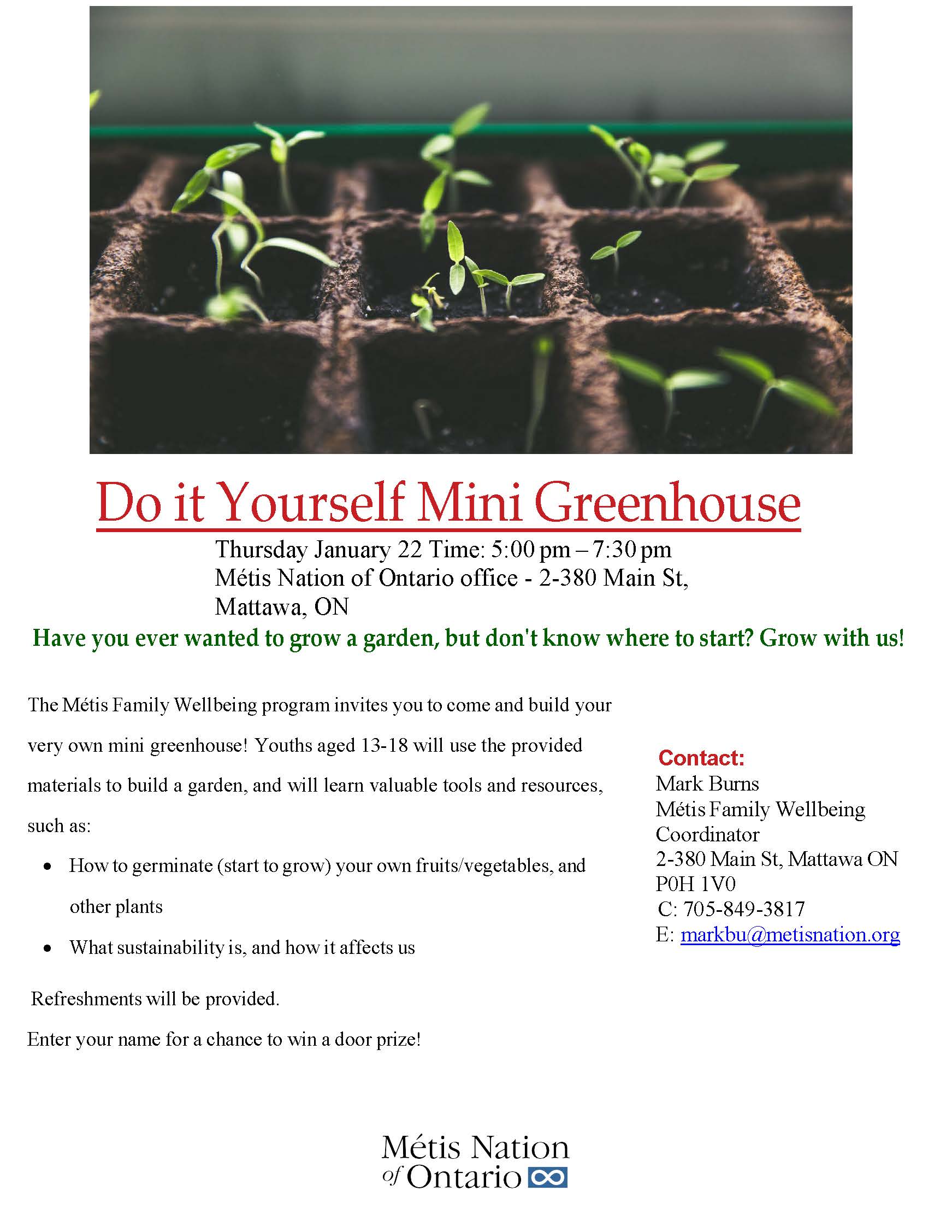 Event image Do it yourself mini greenhouse